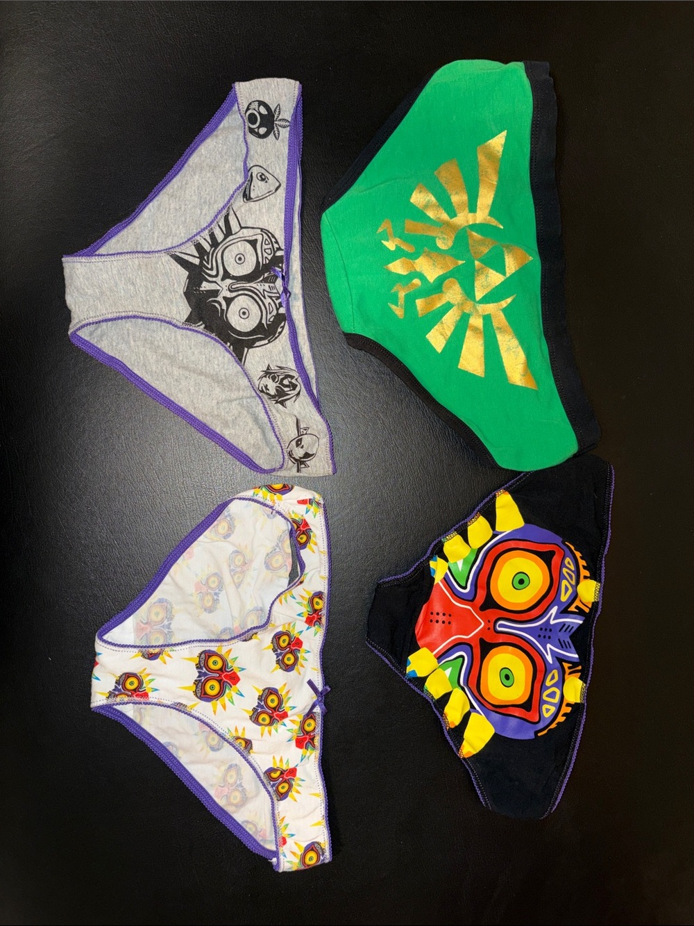 Kids Colorful Character Briefs - Green, Gray, White, Black Zelda